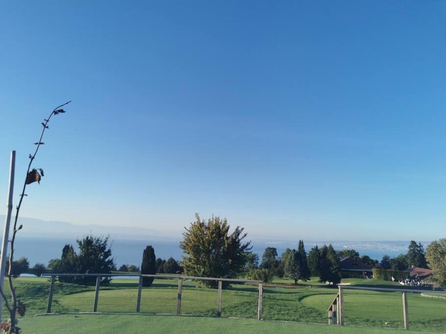 Appartement Vue Sur Le Golf Et Le Lac Leman Publier Екстериор снимка